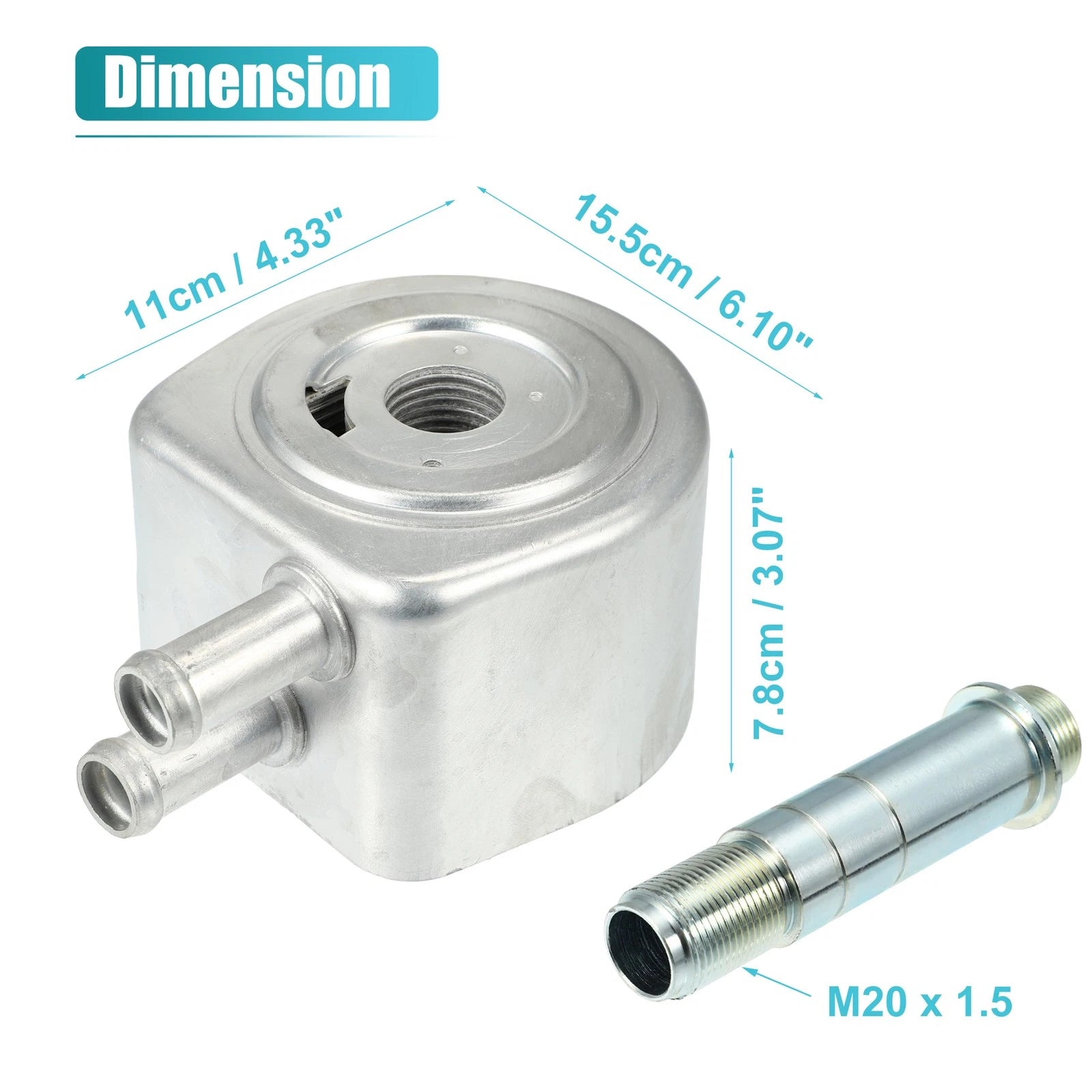 Engine Oil Cooler Housing with Fitting Assembly for Ford Lincoln (2002–2006)