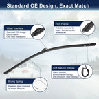 Set of 2 400mm 16" Rear Windshield Wiper Blades for Audi A4 Avant (2007–2016)