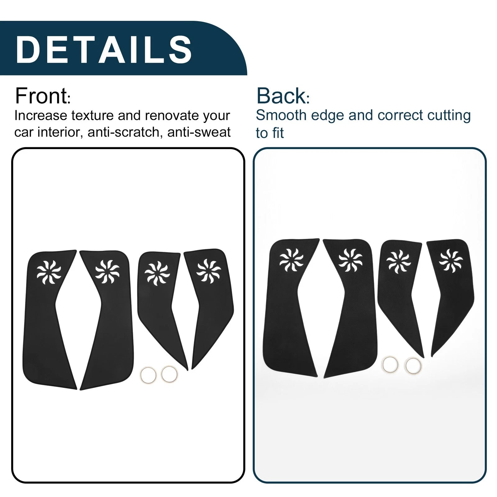Set of 1 Car Door Anti Kick Pad Sticker Protector for Ford Escape (2013–2015)