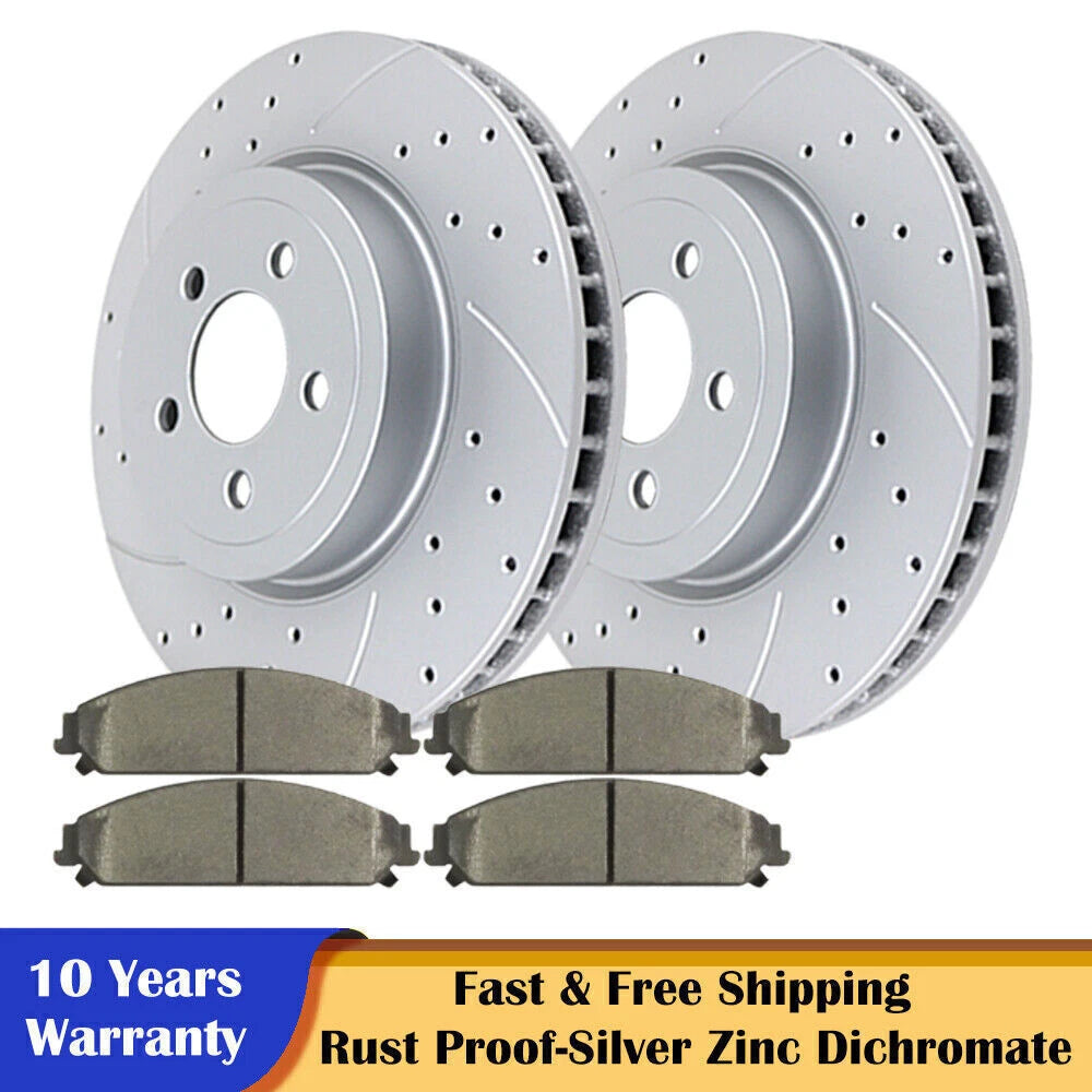 Front Brake Disc Rotors and Ceramic Pads Kit for Chrysler 300 (2005–2010)
