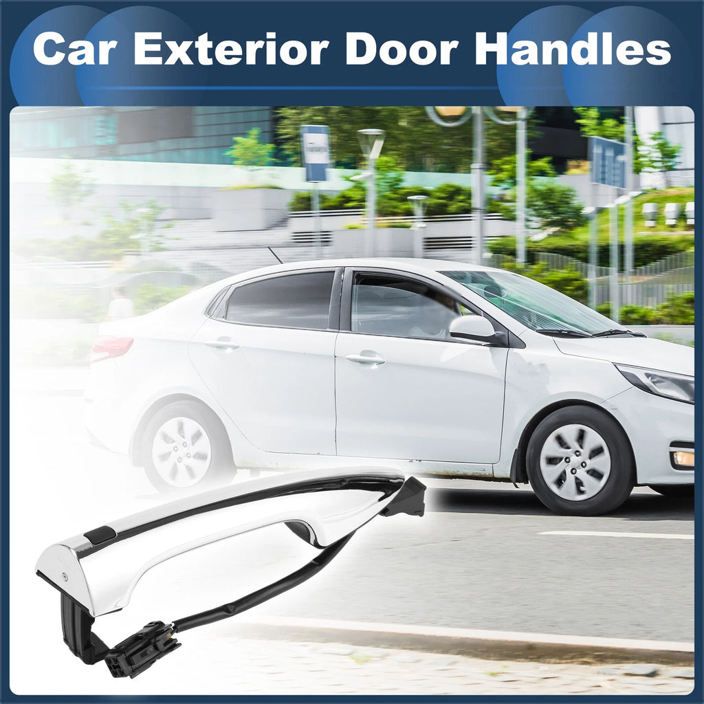 Front Right Exterior Door Handle for Kia K2 (2011–2016) Silver Tone