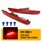 2X Red LED Rear Bumper Reflector Light for Dodge Challenger (2015–2023) 68211189AA V