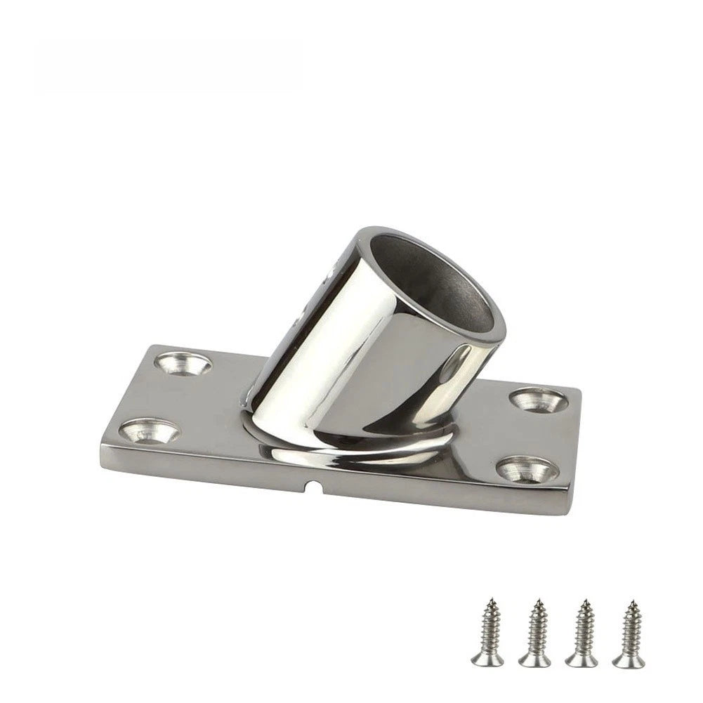 316 Stainless Steel Rectangular Boat Rail Mount for 22mm 25mm Tubes
