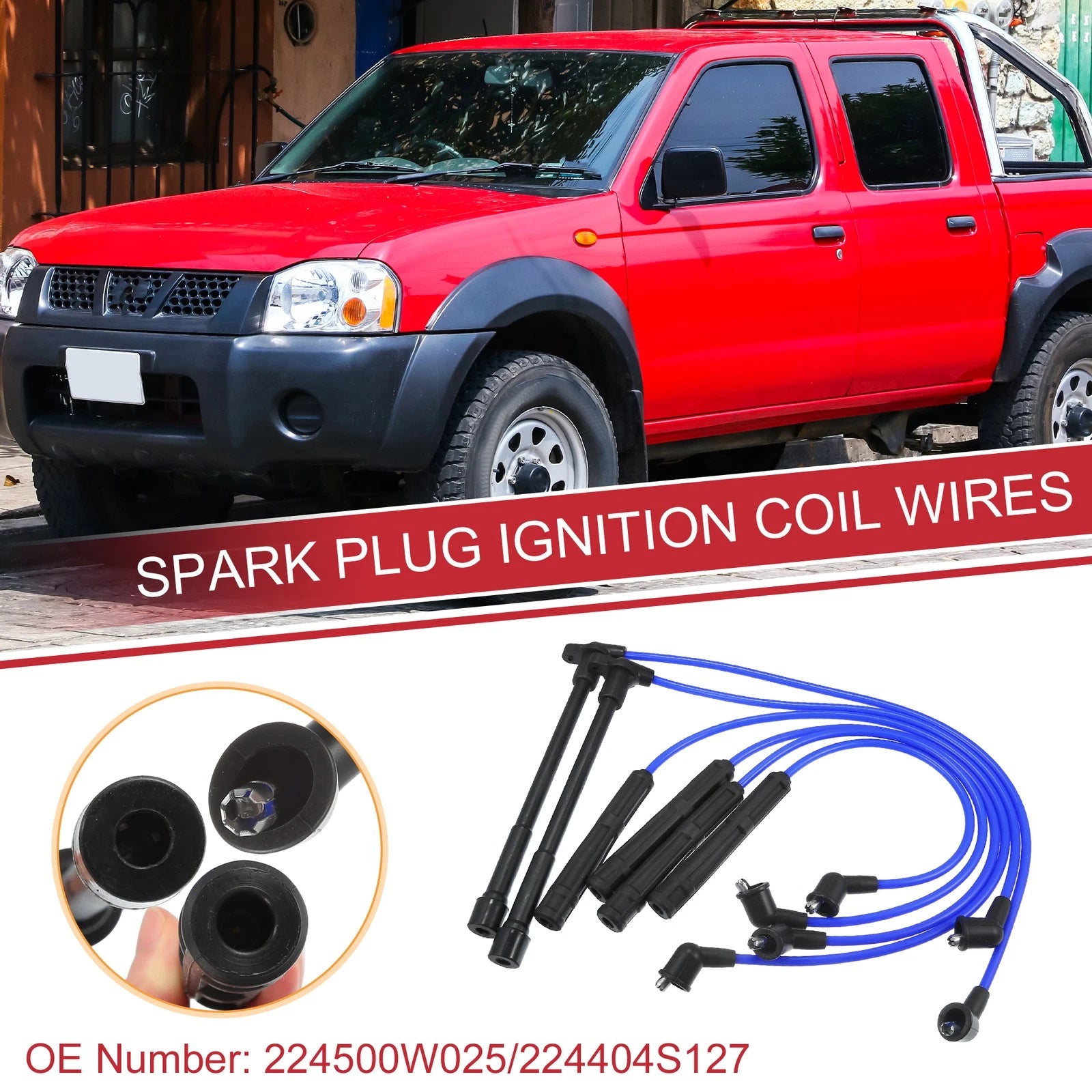 6X Spark Plug Wire Ignition Coil Cable No.224500W025 for Nissan Frontier (1998–2004)