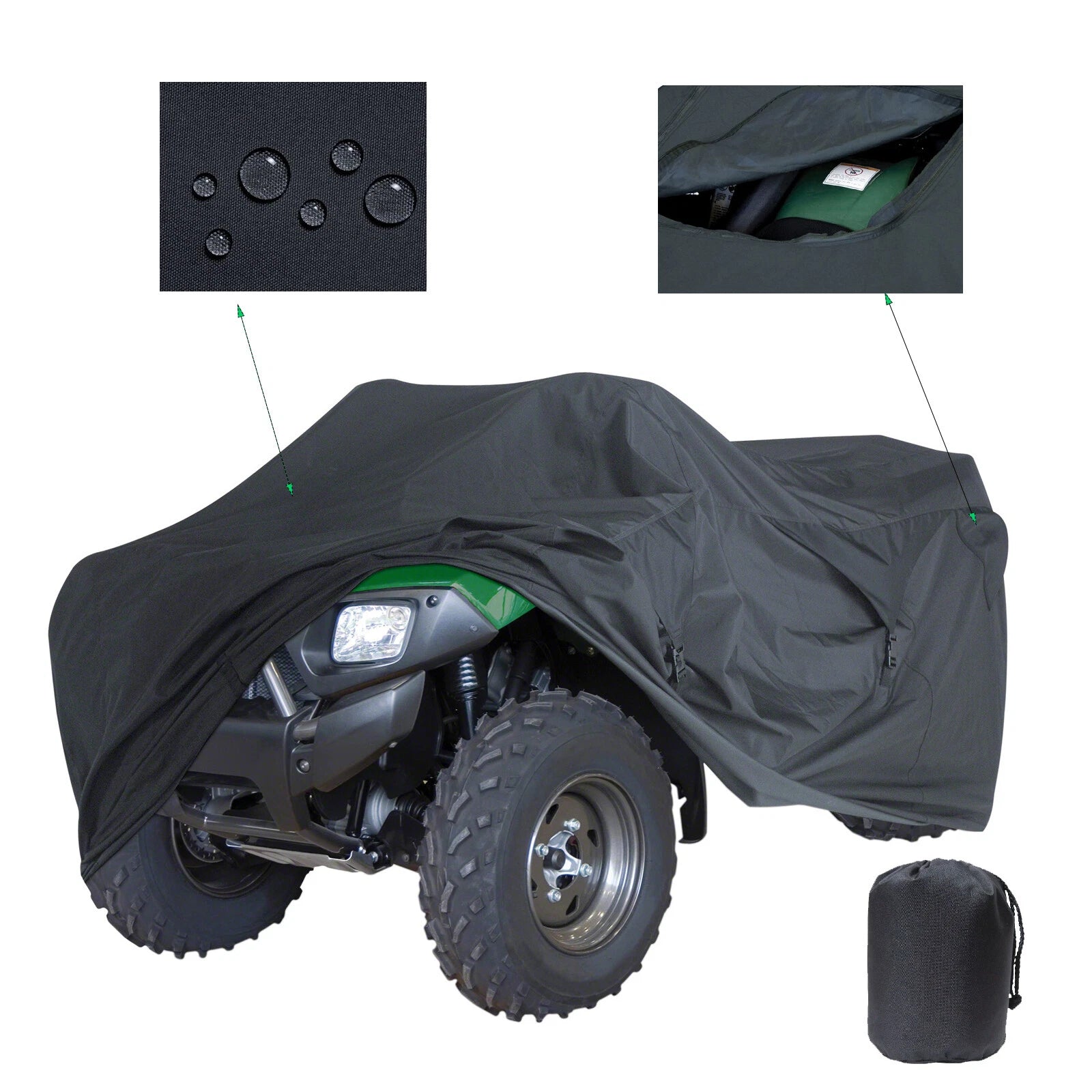 ATV Quad Storage Cover for Polaris Honda Can-Am Yamaha (85"L)