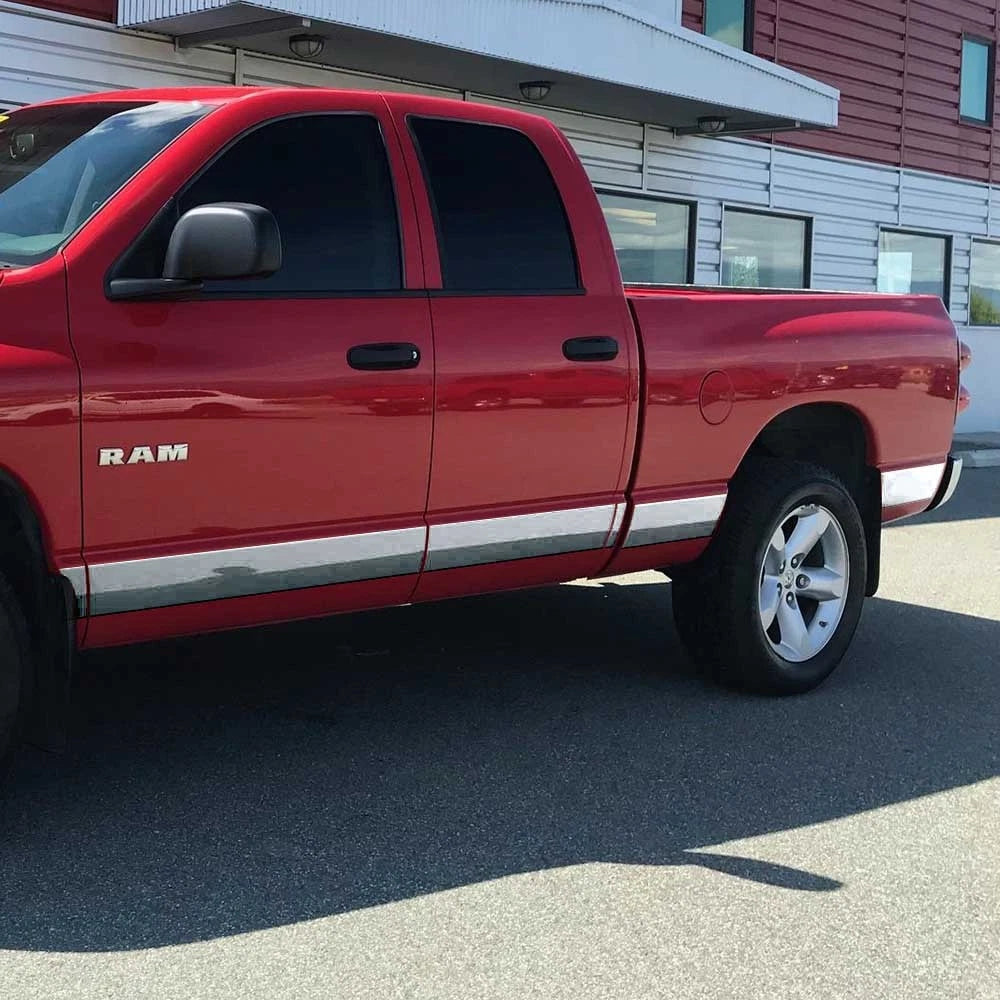 Rocker Panel Trim 5.5" Stainless for 2002-2008 Dodge Ram Quad Cab Short Bed