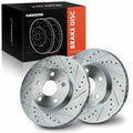 Front Drilled Brake Rotor for Toyota Prius (2010–2015) Lexus CT200h (2011–2017)
