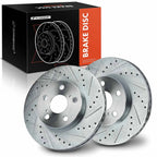 Front Drilled Brake Rotor for Toyota Prius (2010–2015) Lexus CT200h (2011–2017)