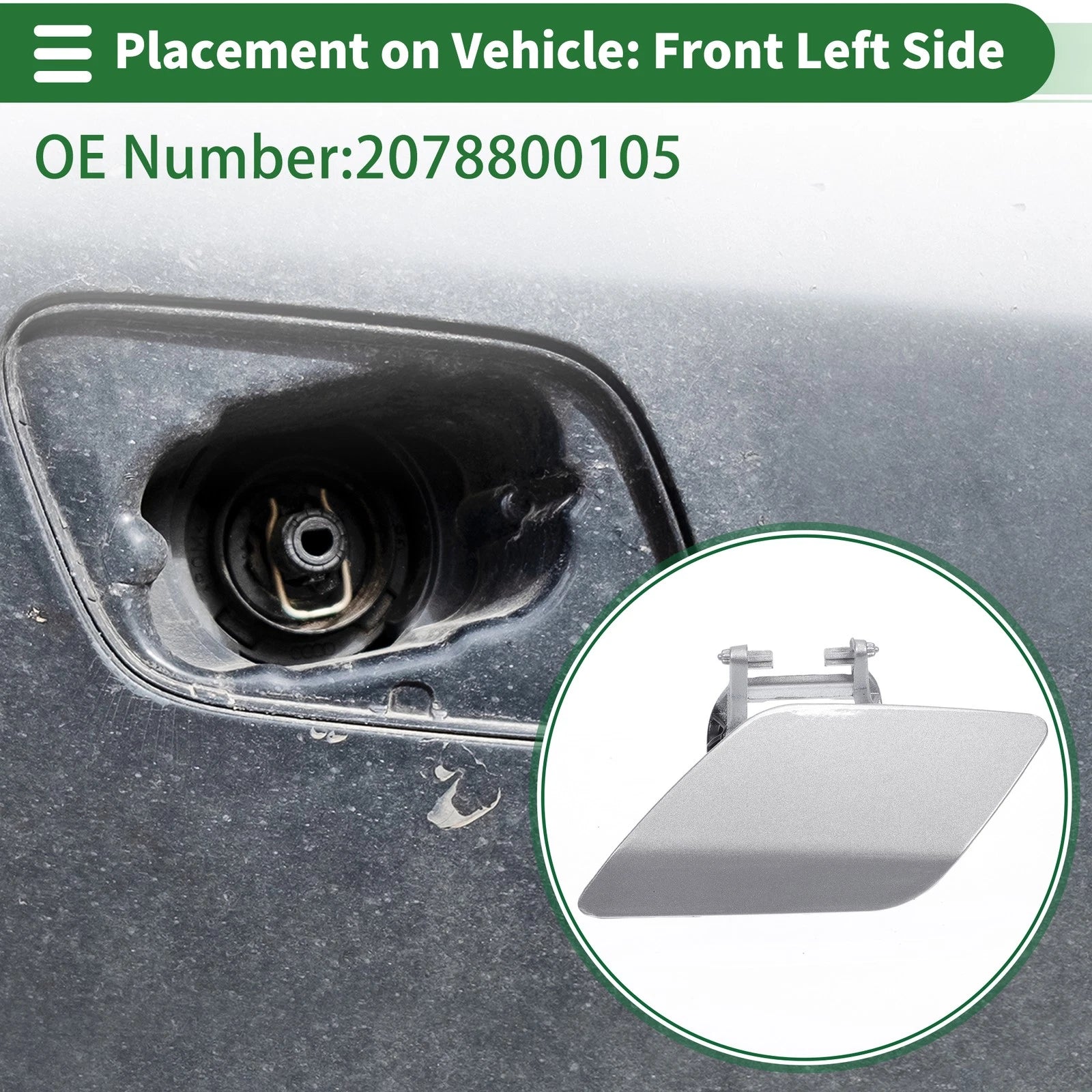 Headlight Washer Nozzle Cover Cap for Mercedes-Benz (1Pcs)