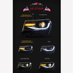 Set of 2 Front LED Projector Headlights for Chevrolet Camaro (2014–2015)