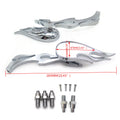 Chrome Burning Fury Running Mirror for Yamaha V-Star, Warrior, V-Max, Virago