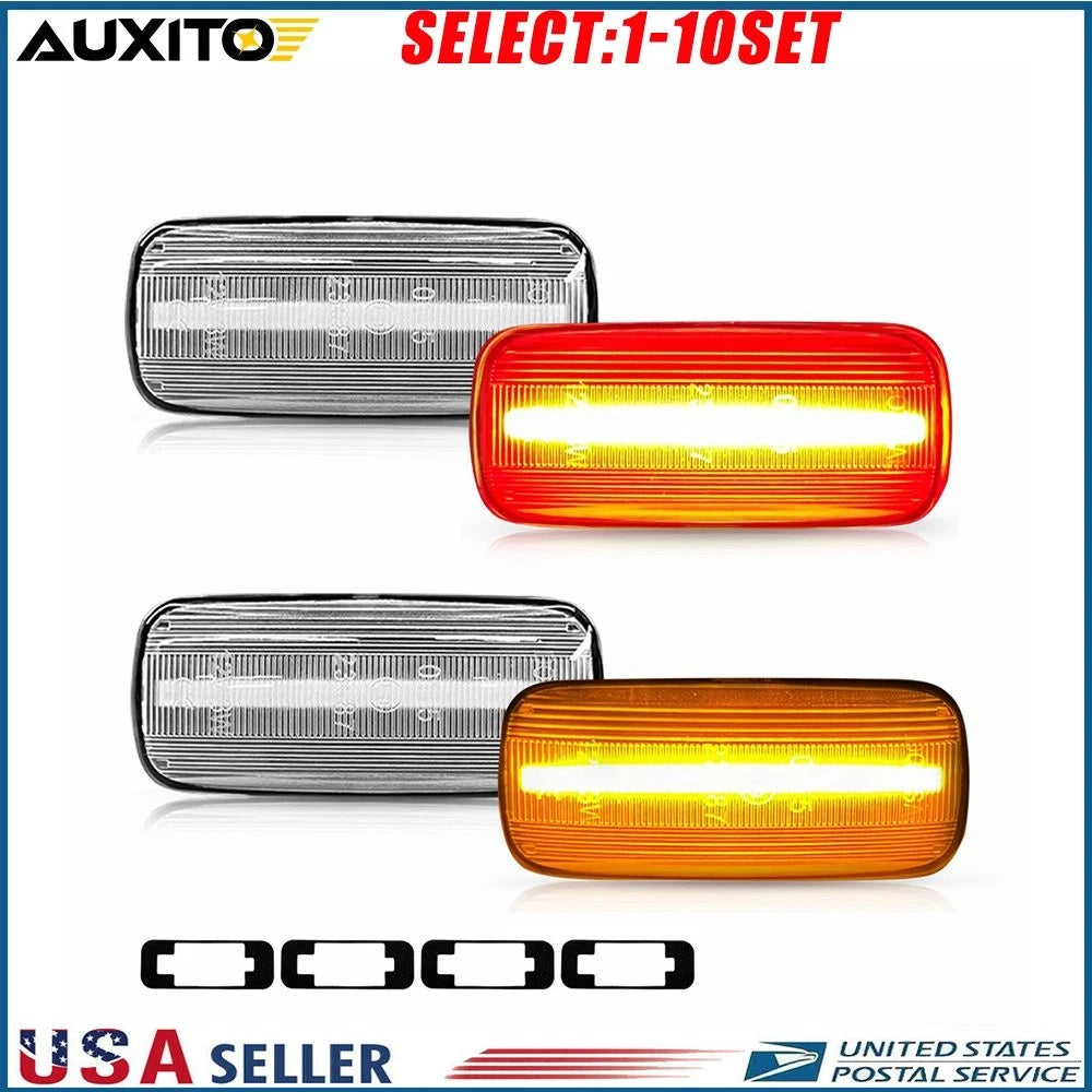 2X Clear LED Side Marker Lights for Dodge Ram 2500/3500 (2010–2018)