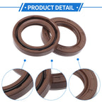 Set of 2 Oil Seal Rotary Shaft Seal FKM Rubber 28x42x7mm