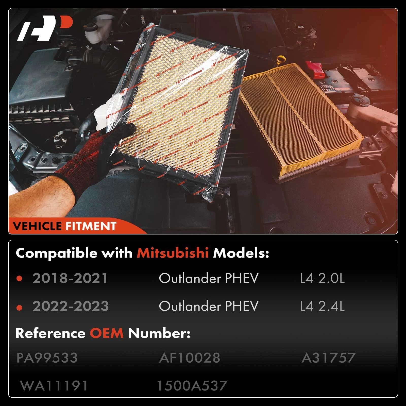 2X Engine Air Filter for Mitsubishi Outlander (2018-2022)