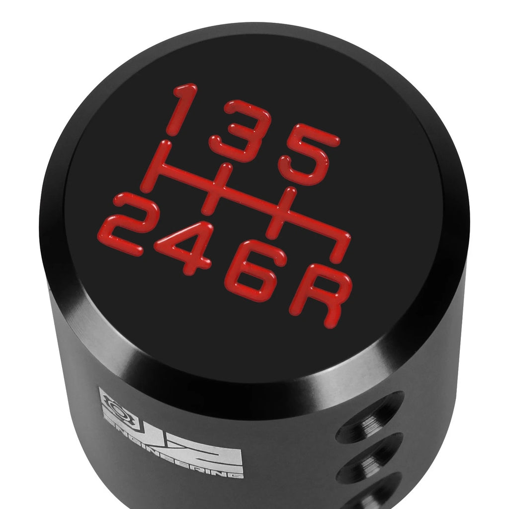 Shift Knob for Universal Applications (J2) - Aluminum Cylindrical Black