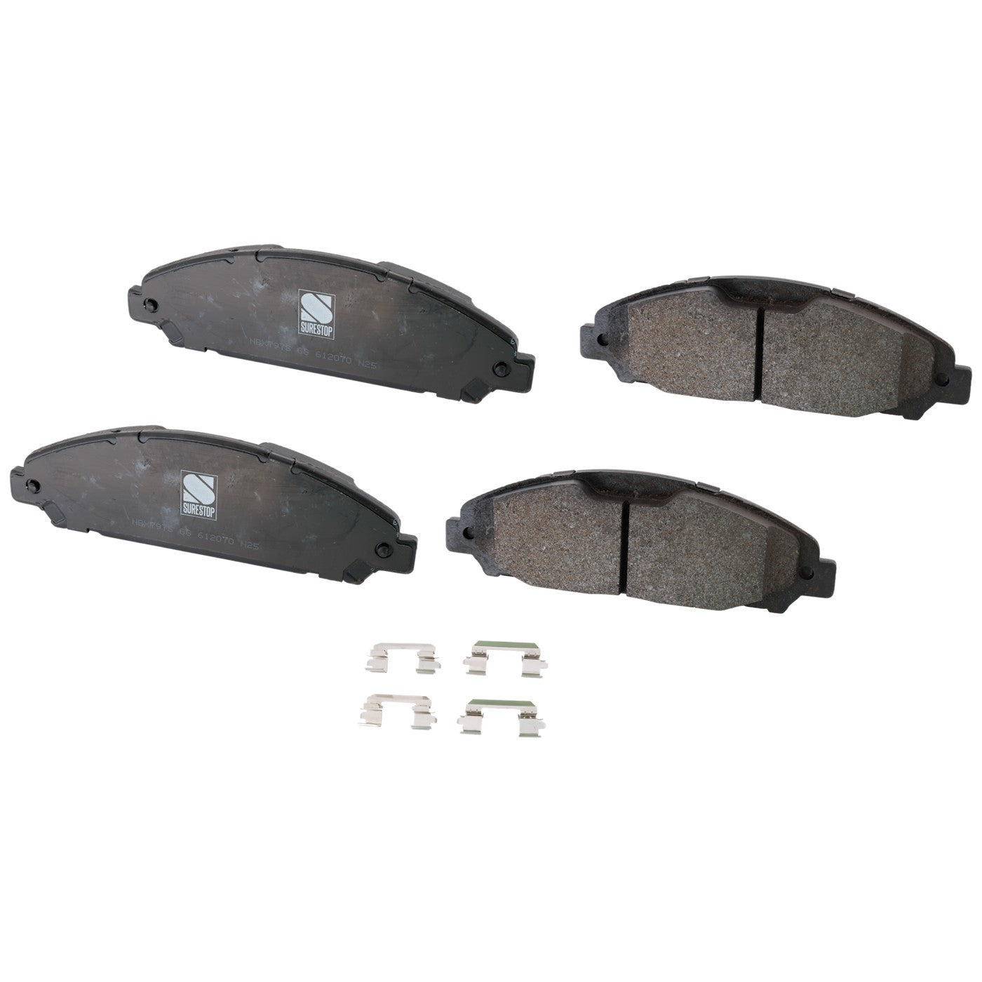 Set of 4 Front Brake Pads for Ford Mustang (2015–2017)