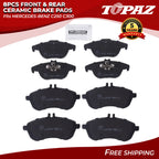 Set of 8 Ceramic Brake Pads for Mercedes-Benz C250 C300