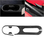 Carbon Fiber Center Console Handbrake Panel Cover Trim for Fiat 500 (2012–2015)