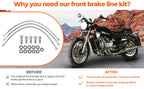 Braided Steel Front Brake Line Kit for Honda GL 1000 Goldwing (1975–1978)