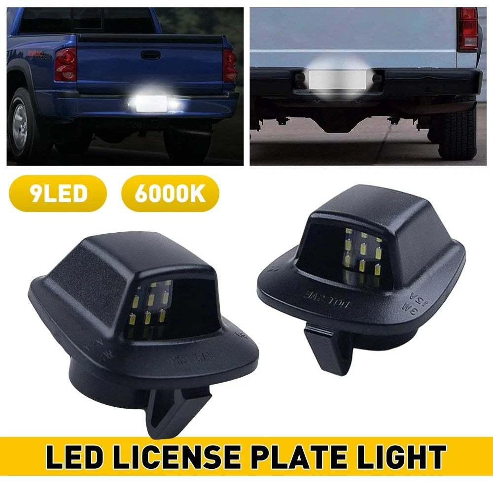 2X LED License Plate Light for Dodge Dakota (1997–2011) & Mitsubishi (2006–2009)