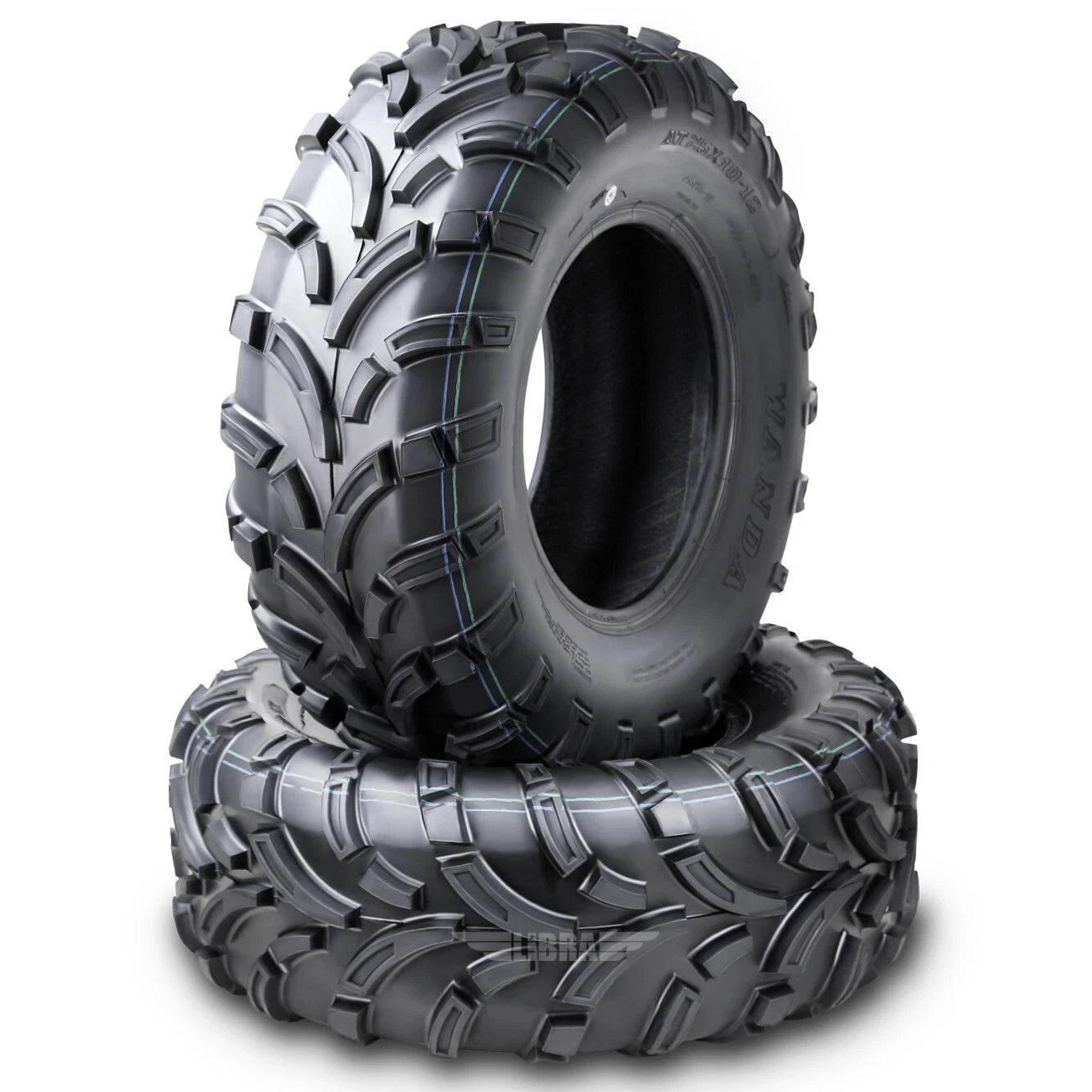Set of 2 WANDA UTV ATV Tires 25x12-9 305/65-9 6PR Lit Mud P373