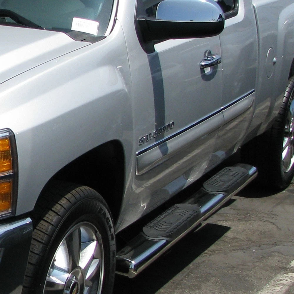 Step Nerf Bar 6in Oval with 2 Pads for Chevrolet Silverado Sierra Crew Cab (2007–2019)
