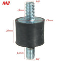 Set of 4 M8 Rubber Shock Absorber Mounts Vibration Isolator Bobbins 25x20mm