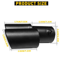 Dual Exhaust Pipe Muffler Tail Tip for Car (Replace Kit, Black)