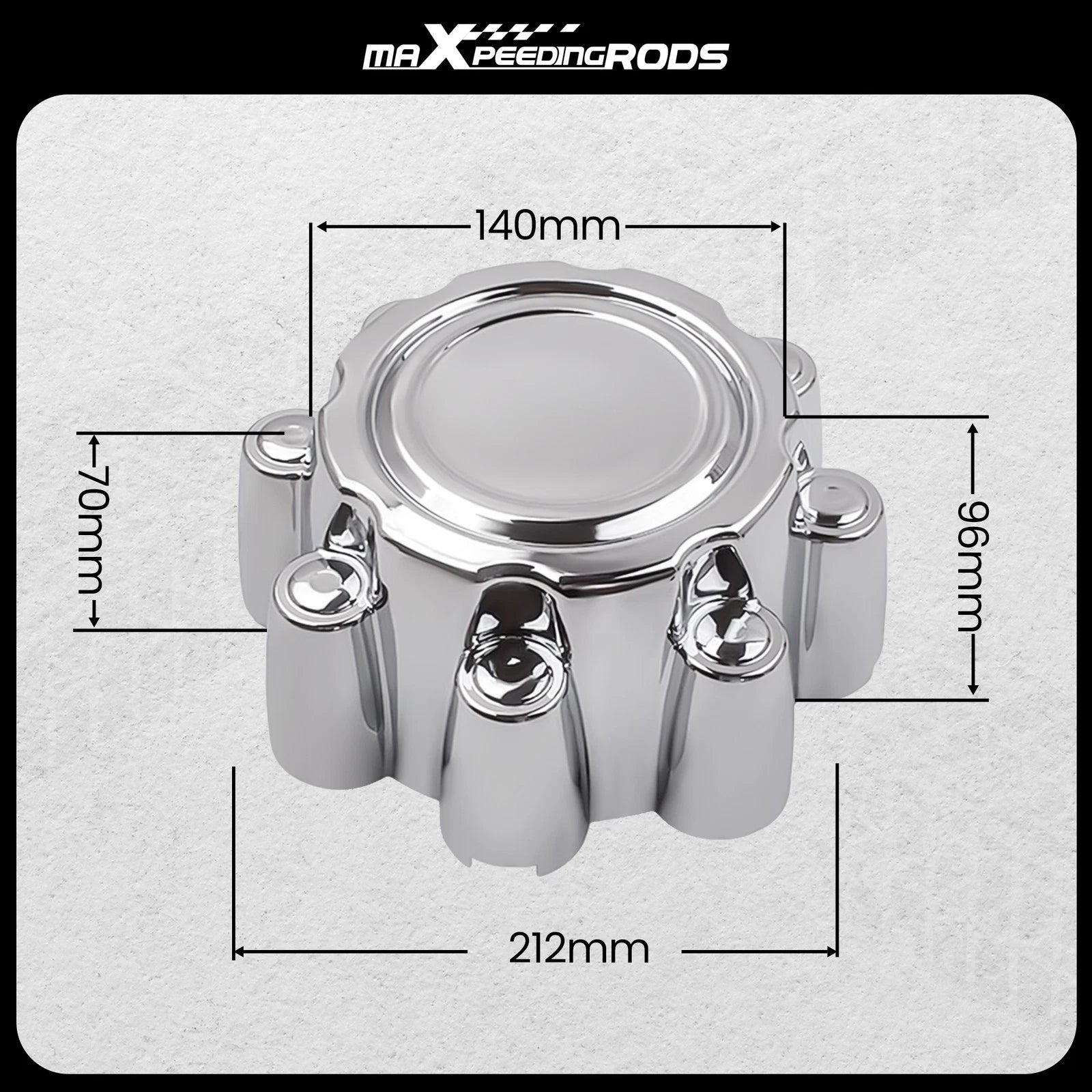 Set of 4 Chrome Wheel Center Hub Cap Dust Covers for Ford F250 F350 Excursion