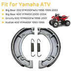 Rear Brake Shoes for Yamaha Big Bear 350 400 YFM350FW YFM350U YFM400 (1996–2004)