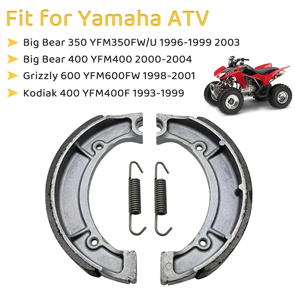 Rear Brake Shoes for Yamaha Big Bear 350 400 YFM350FW YFM350U YFM400 (1996–2004)