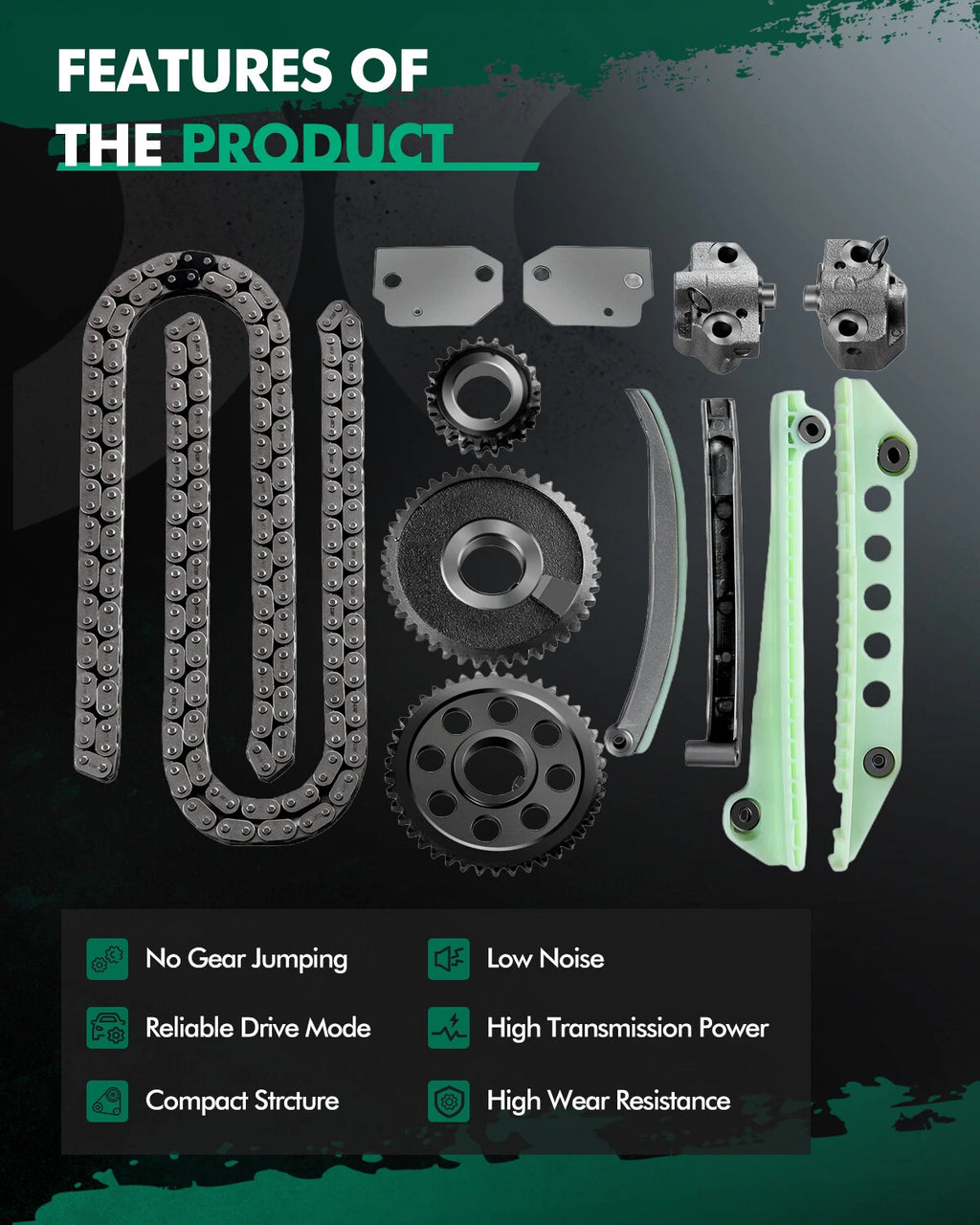 Timing Chain Kit for Ford E150 F150 Explorer Expedition 4.6L (1997–2007)