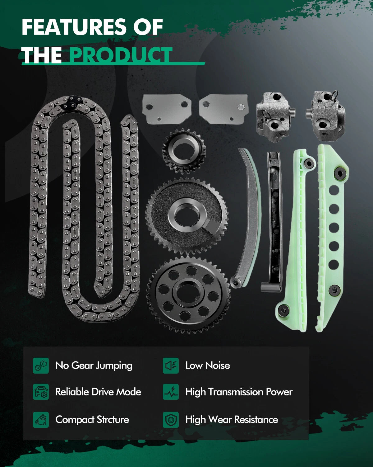 Timing Chain Kit for Ford E150 F150 Explorer Expedition 4.6L (1997–2007)