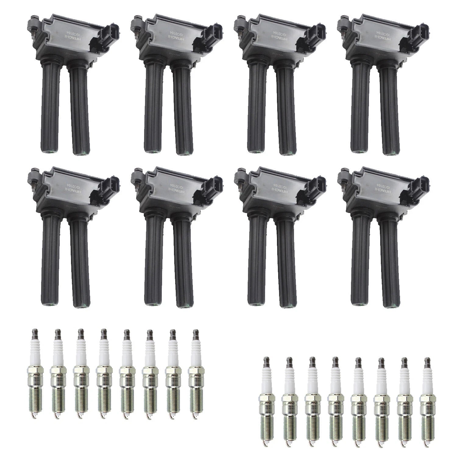 Set of 8 Ignition Coils & 16 NGK Platinum Spark Plugs for Dodge Charger Ram 1500 (2009–2023)