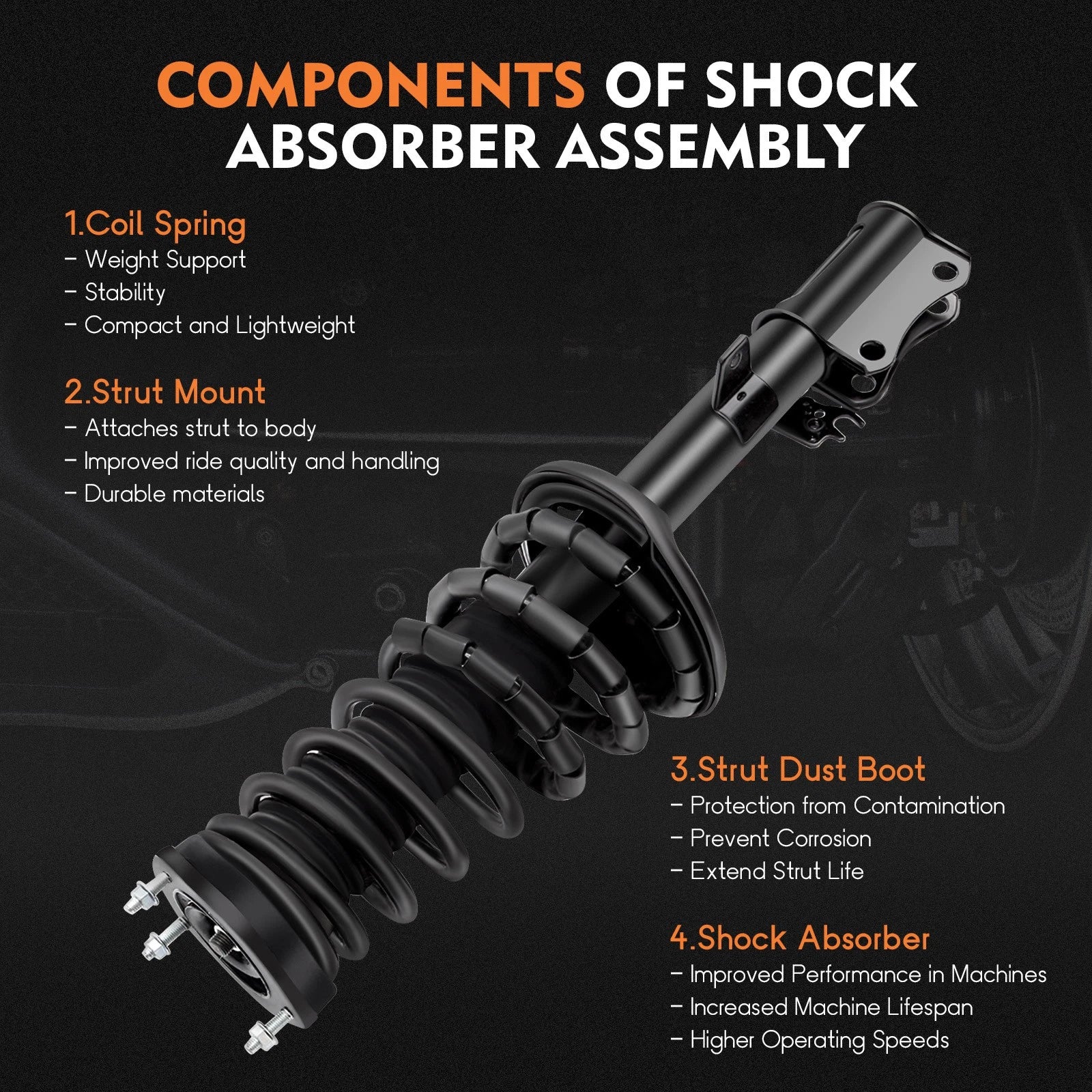 Set of 2 Complete Struts for Toyota Avalon Camry (1997-2001)