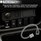 Audio Aux Adapter Cable for Honda Stereo Radio USB to MP3