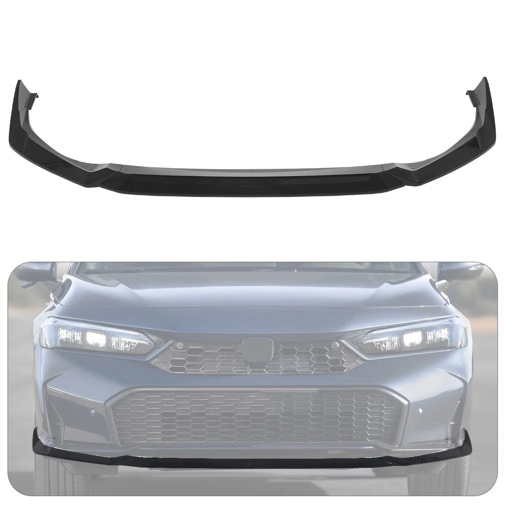 Glossy Black Front Bumper Lip Splitter for Honda Civic (2025)