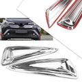 Set of 2 ABS Chrome Front Fog Light Moulding Trim for Toyota C-HR (2016–2018)