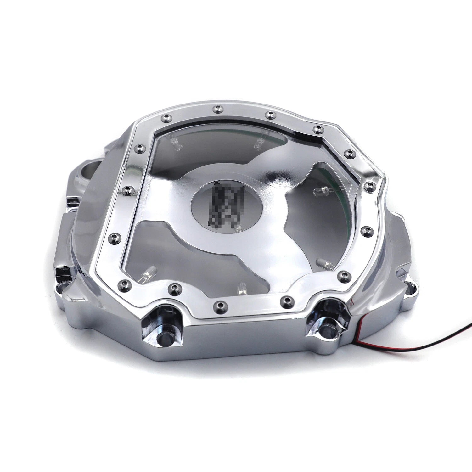 Green LED Chrome Engine Clutch Cover for Suzuki GSXR 600 750 1000 (2001–2005)