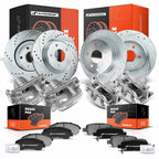 Set of 16 Drilled Rotors & Pads with Calipers for Nissan Altima (2007–2010)
