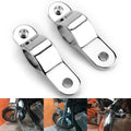 2X Chrome Bull Bar Clamp Foglight Bracket Mount for Motorcycle (30-35MM)