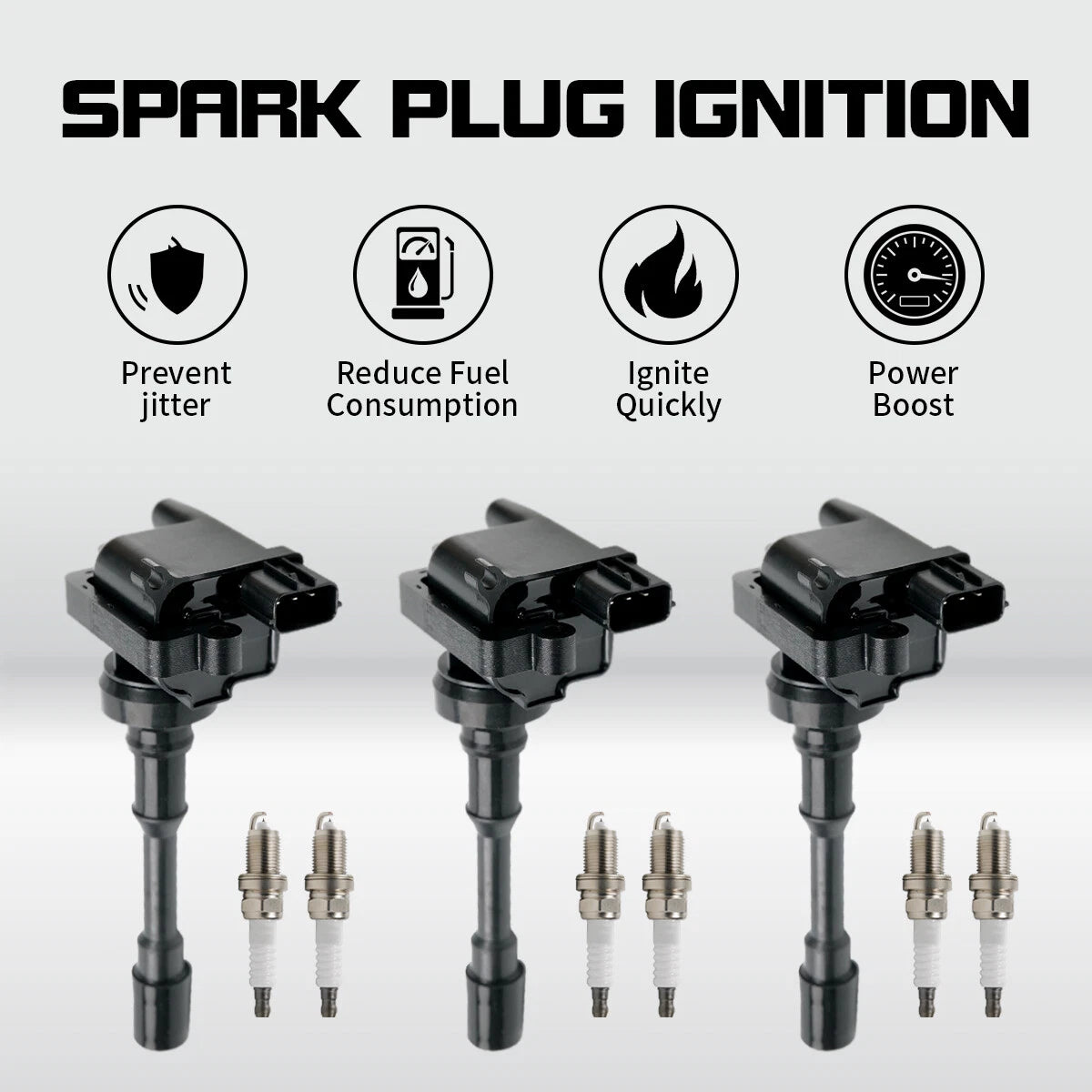3X Ignition Coil & 6X Spark Plug for Mitsubishi Montero (2003–2006) UF525