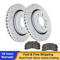 Front Drilled Brake Rotors & Ceramic Pads Kit for Ford F-150 (2010–2021)