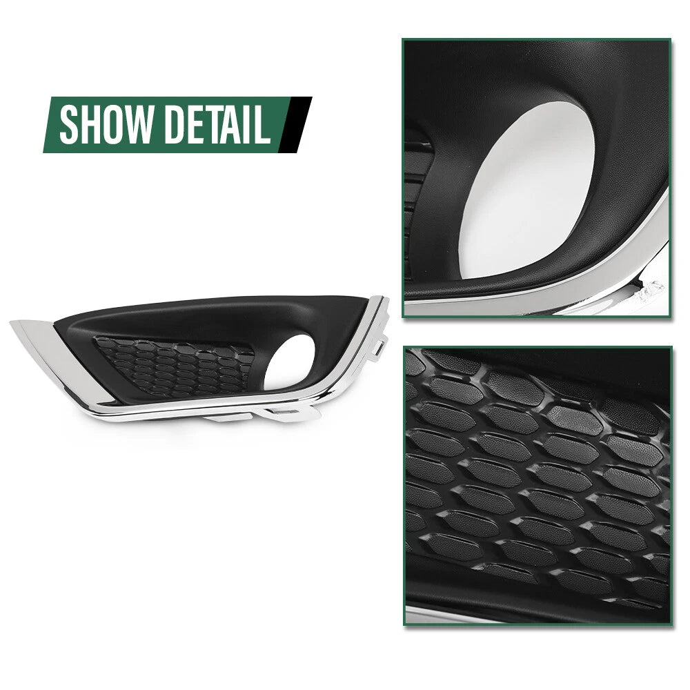 Set of 2 Front Bumper Fog Light Covers for Jeep Compass (2017–2020)