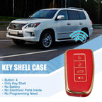 Silicone Key Fob Case Cover for Lexus RX450h (2016–2020) Red 746453068777