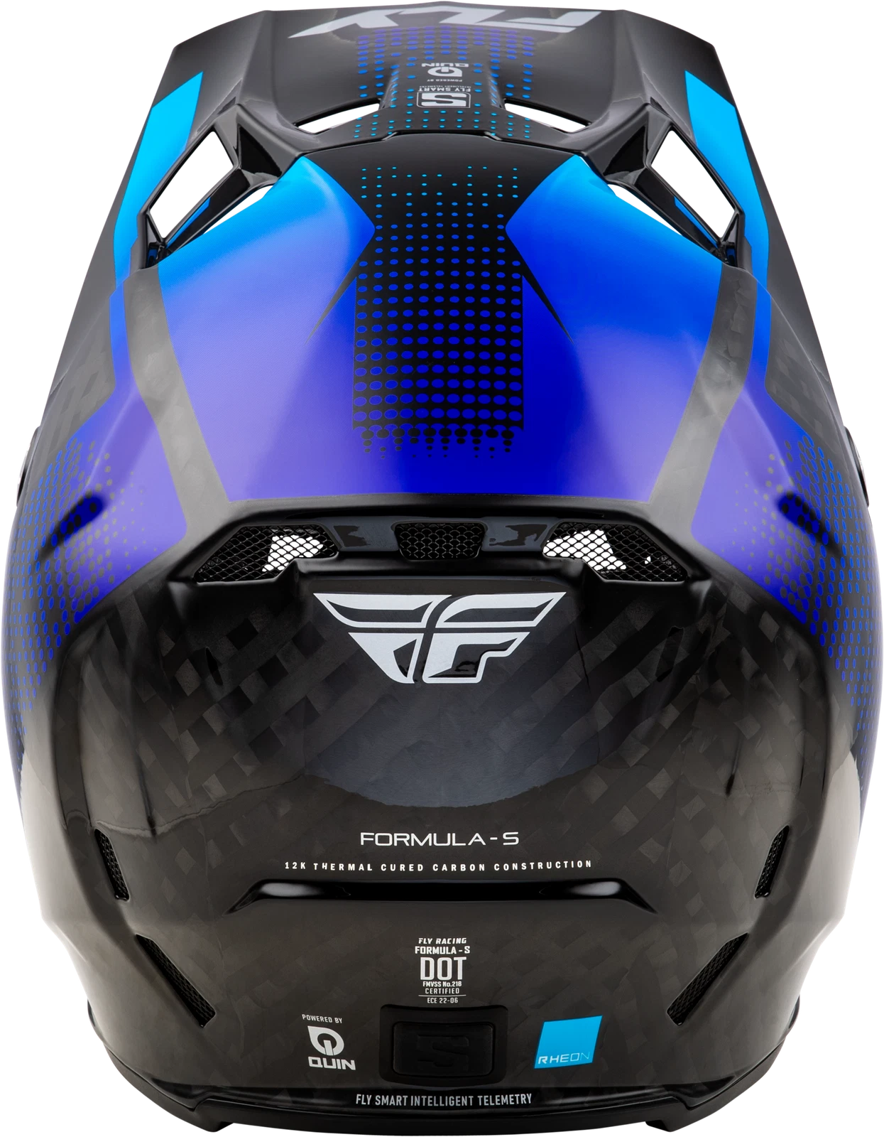 Fly Racing Formula S Carbon Helmet for Offroad (2X-Large, Black Blue)