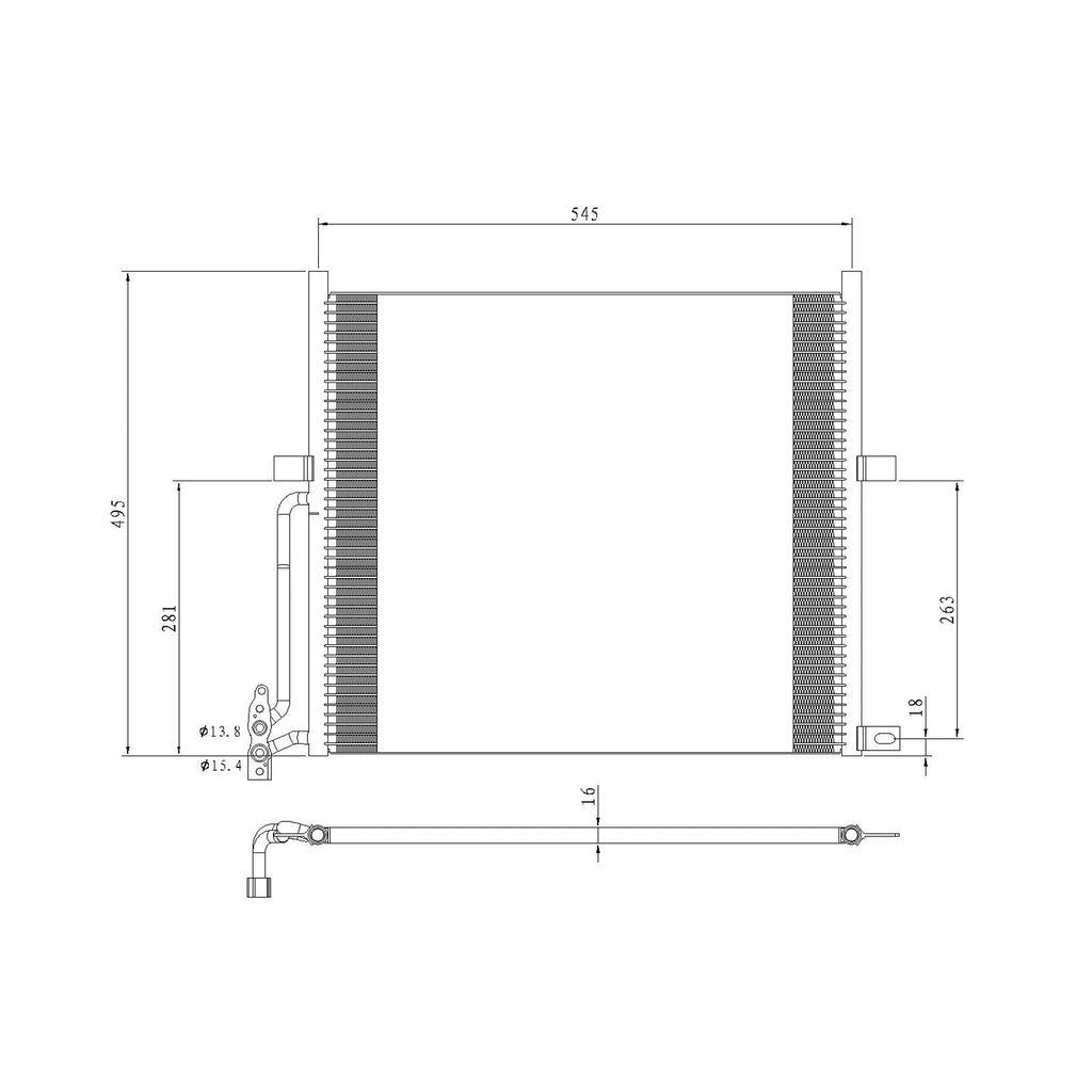 Replacement A/C Condenser Stock Repair Part For 2004-2006 BMW X3