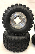 Set of 2 GBC XC Master Tires + DWT A5 Polished Rims for Honda TRX450R TRX250R TRX400EX (2004–2009)