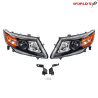 Halogen Front Headlights for Honda Odyssey (2011–2017) Black Amber Pair
