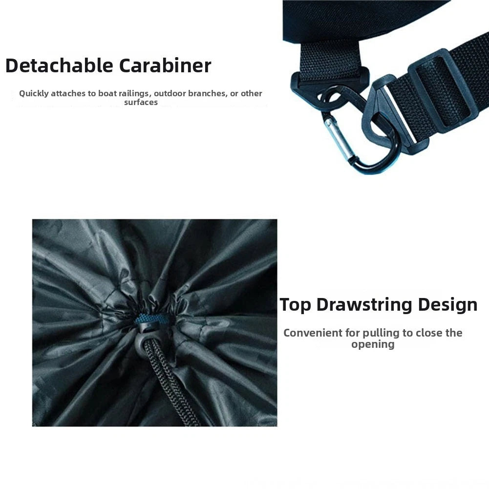 Foldable Trash Bag for Boat with Adjustable Straps for Deck Storage